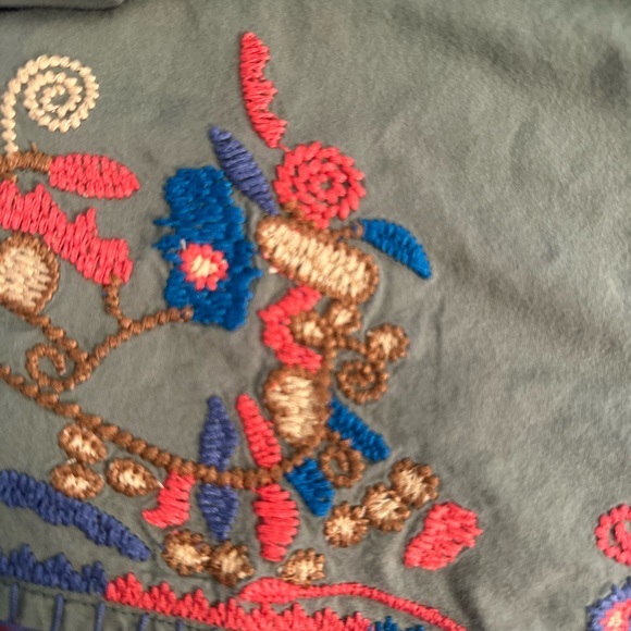 Fossil Green Embellished Skater Mini Skirt - Picture 4 of 6